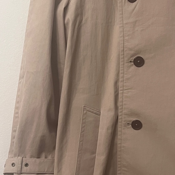 Tasso Elba Tan Double-Breasted Trench Coat - Picture 4 of 16